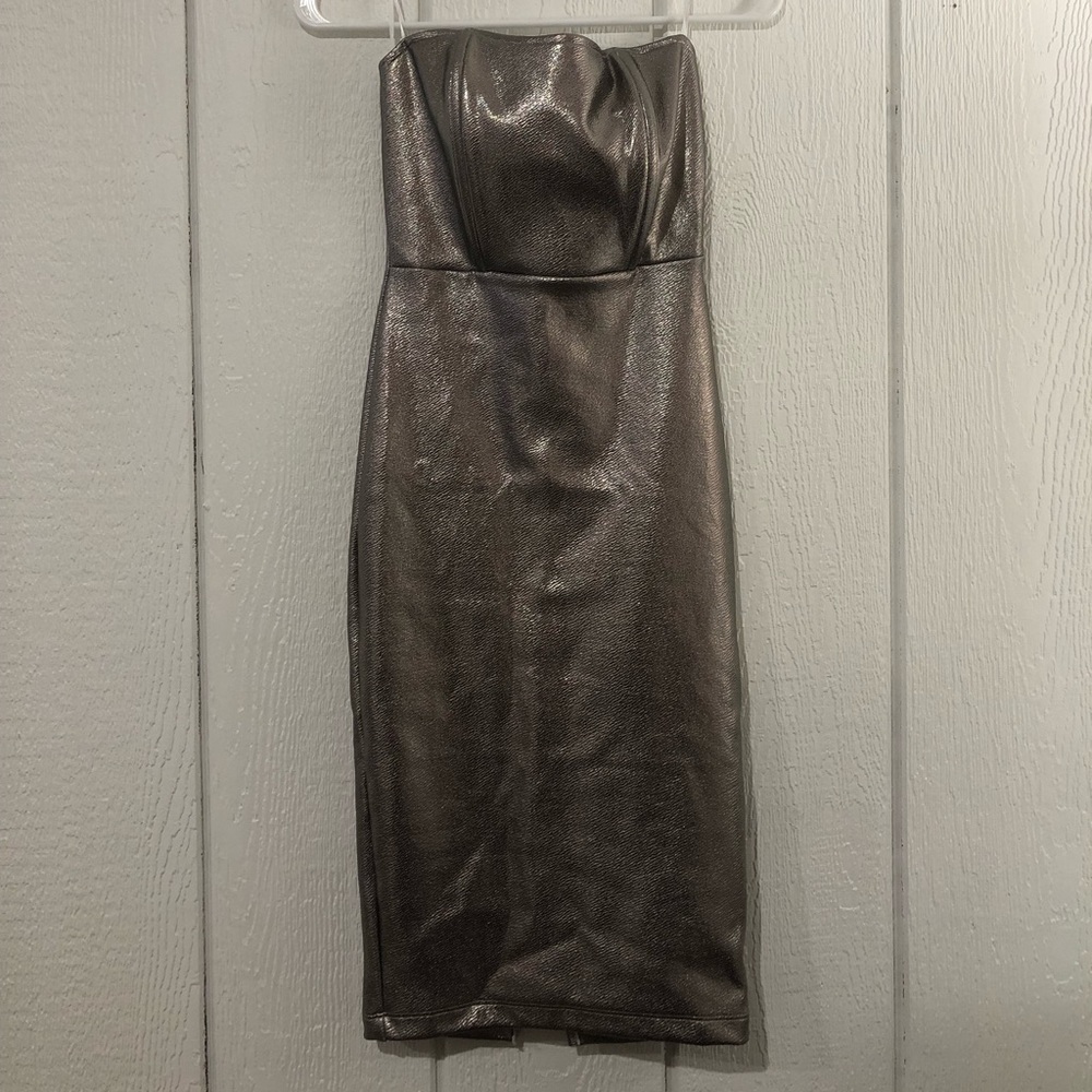 Metallic slip on dress